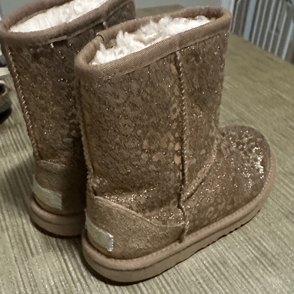 UGG Tan Boots with Glitter Detail